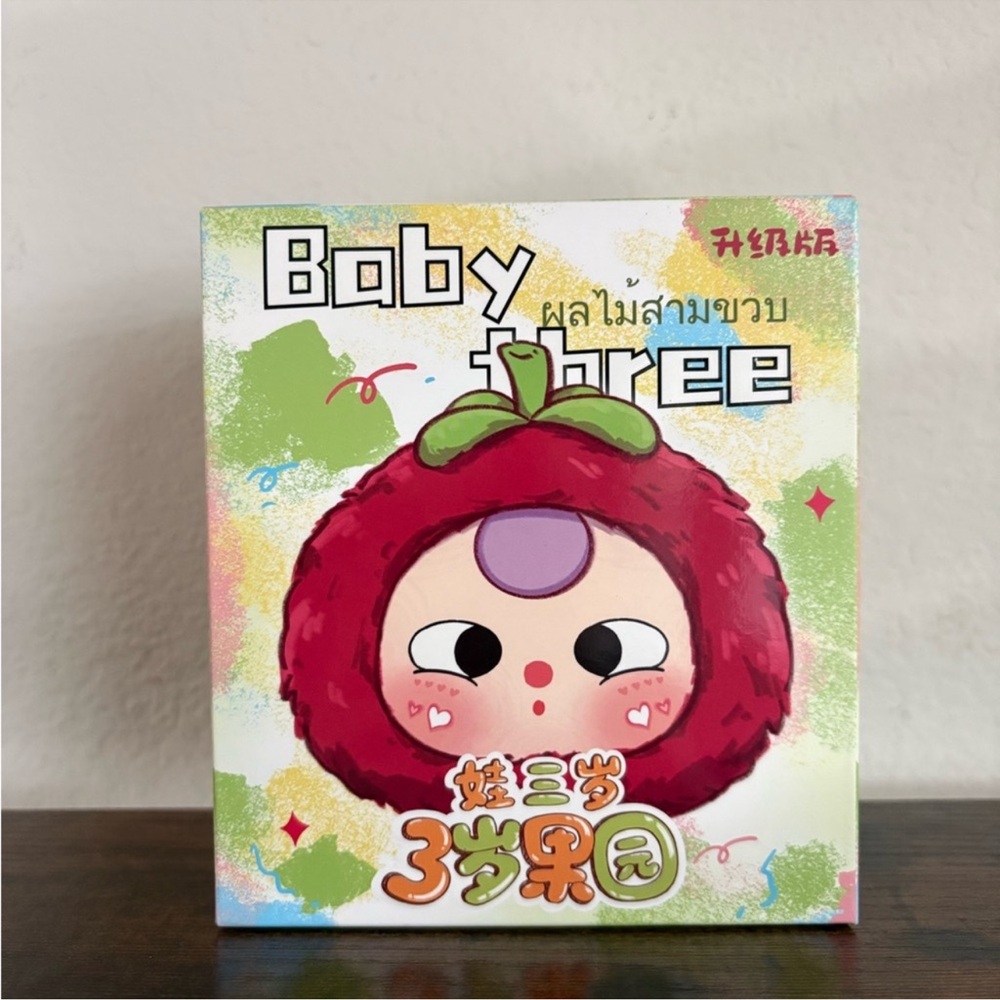 Baby Three Orchard Fruit Plush blind box.
Factory sealed.